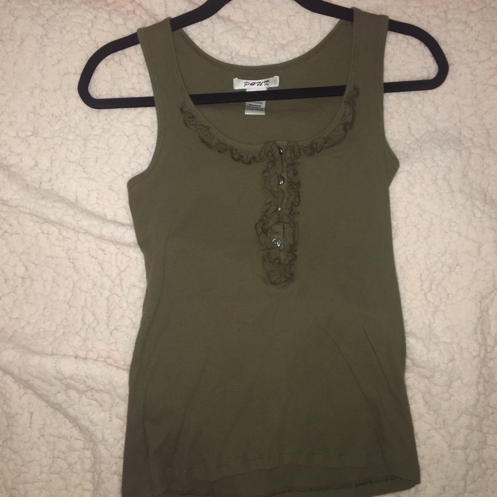 Olive green tank top